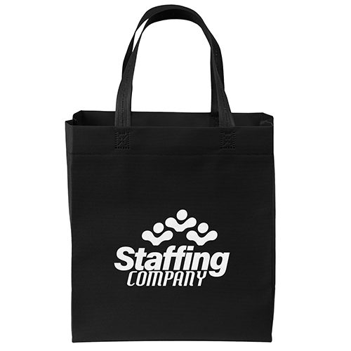 Non Woven Grocery Tote Bag 8 x 4 x 10 + 4 White